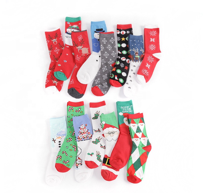 Christmas Stocking Men Custom Print Socks Christmas Tube Socks for Women