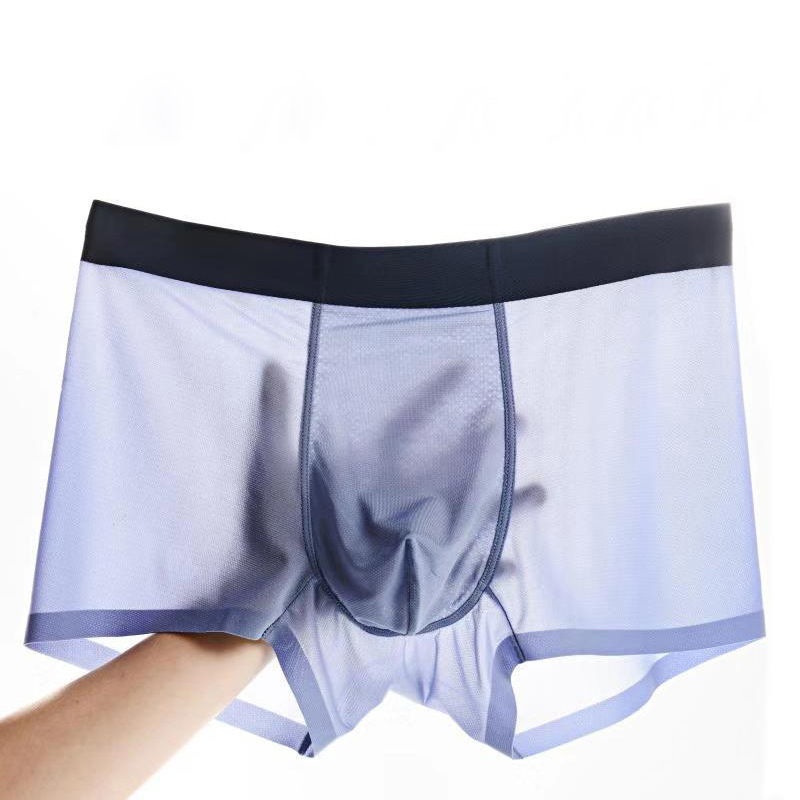 Manufactroy High quality Breathable men's underwear cotton ice silk seamless men's underwear men underwear cotton