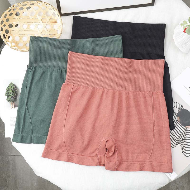 Custom Traceless Yoga Exercise Fitness Seamless Tummy Tuck Pants Hips High Waist Pants for Women Shaping Safety Pants for Women