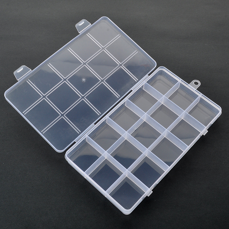 15 Grids Plastic Organizer Box 17.3x9.8x2.3cm