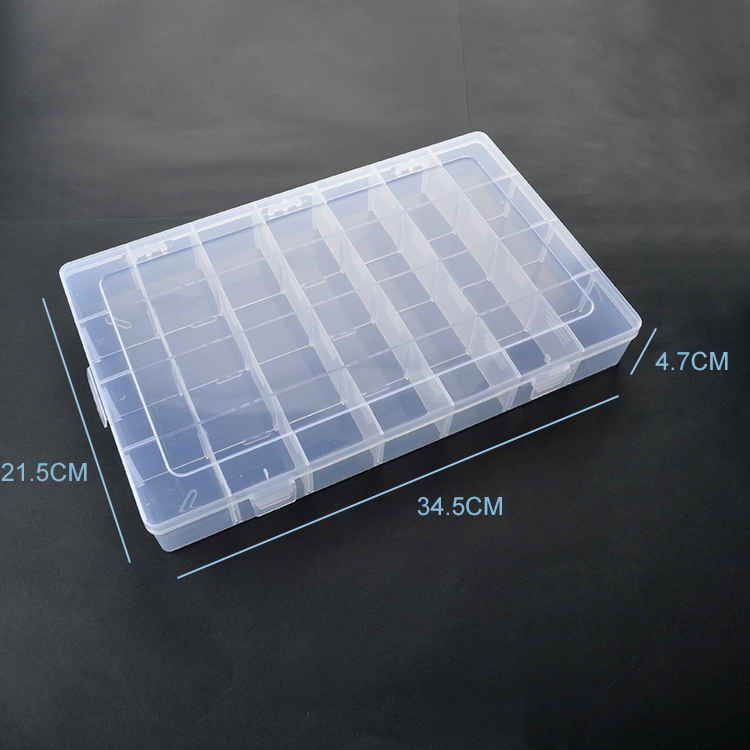 28 Grids Plastic Organizer Box 34.5x21.5x4.7cm