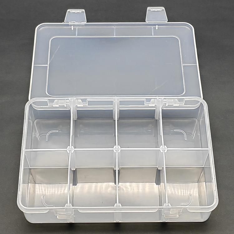 8 Grid Plastic Organizer Box 18.5x12.4x4.1cm
