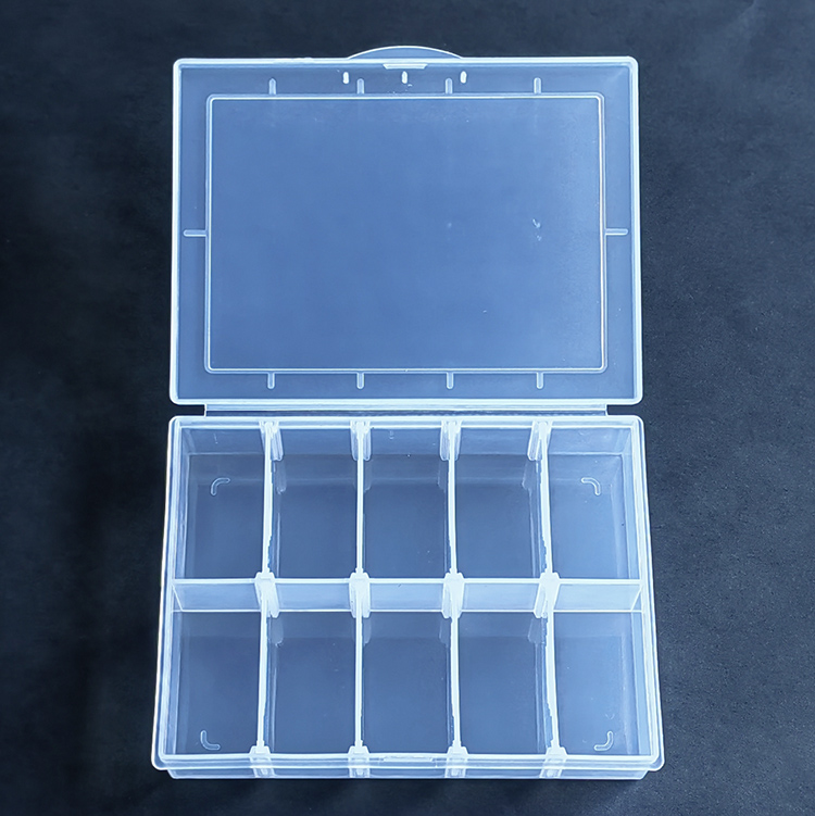 10 Grid Plastic Organizer Box 13.2x10x2.8cm