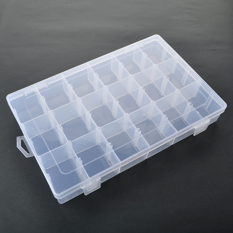 18 Grid Plastic Organizer Box 27.5x17.5x4.4cm