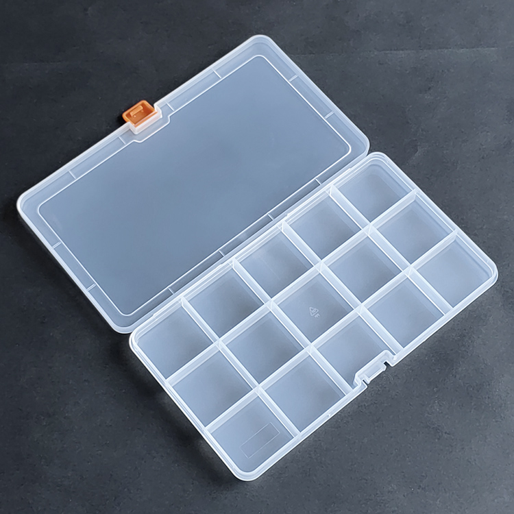 15 Grids Plastic Organizer Box 20.1x11.1x1.8cm