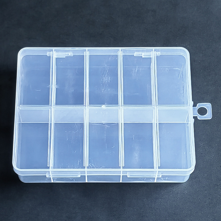 10 Grids Plastic Organizer Box 13.5x10.5x3cm