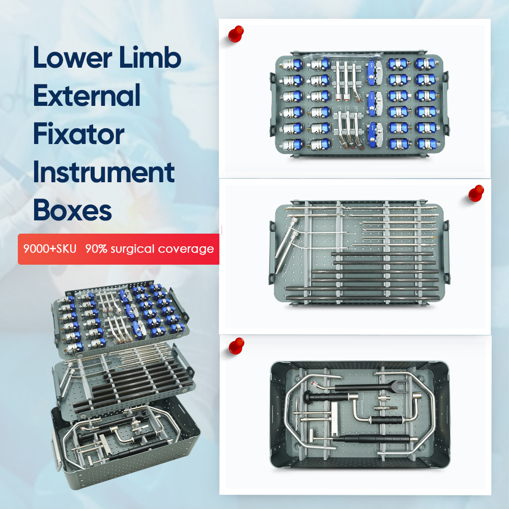 Lower Limb External Fixator Instrument Boxes - Image 1 Kotak Instrumen Fixator Eksternal Anggota Handap - Gambar 1