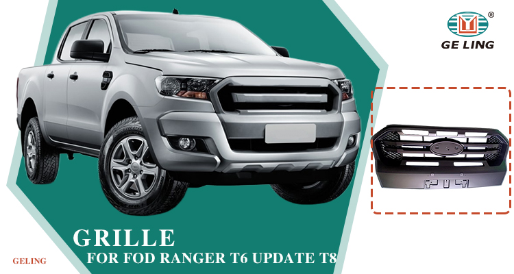 GL-FD16-035-A (10) Ford Ranger T7 2016-2018 için Modifiye Siyah Izgara