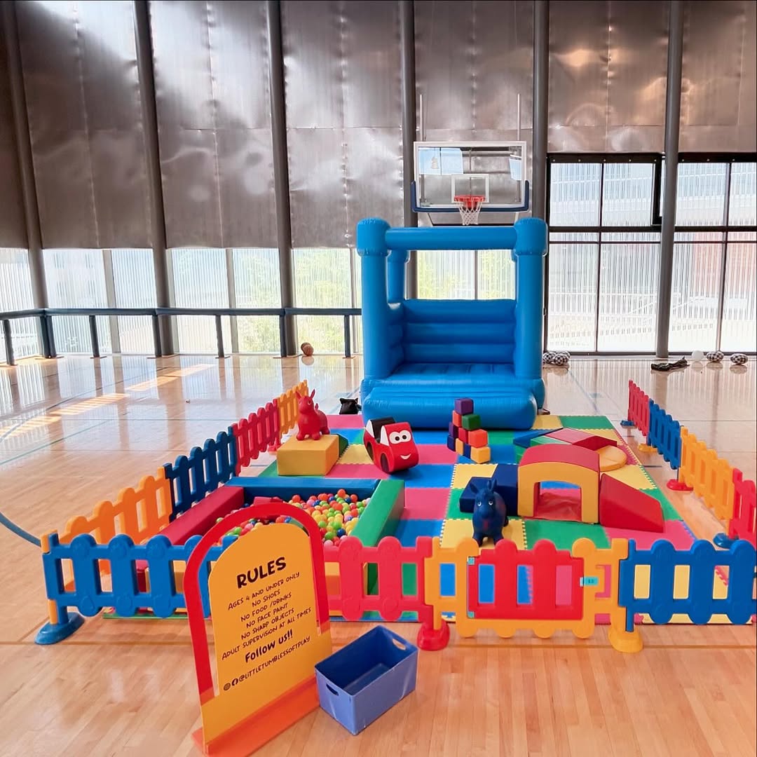 Joyful Primary Color Set Kids Soft Indoor Playground With Bouncy House Fröhliches Primärfarben-Set für Kinder, weicher Indoor-Spielplatz mit Hüpfhaus
