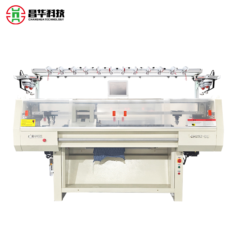 52 Inch Double System GE Computerized Sweater Flat Knitting Machine 52-цалевая камп'ютэрызаваная машына для вязання швэдраў GE з падвойнай сістэмай