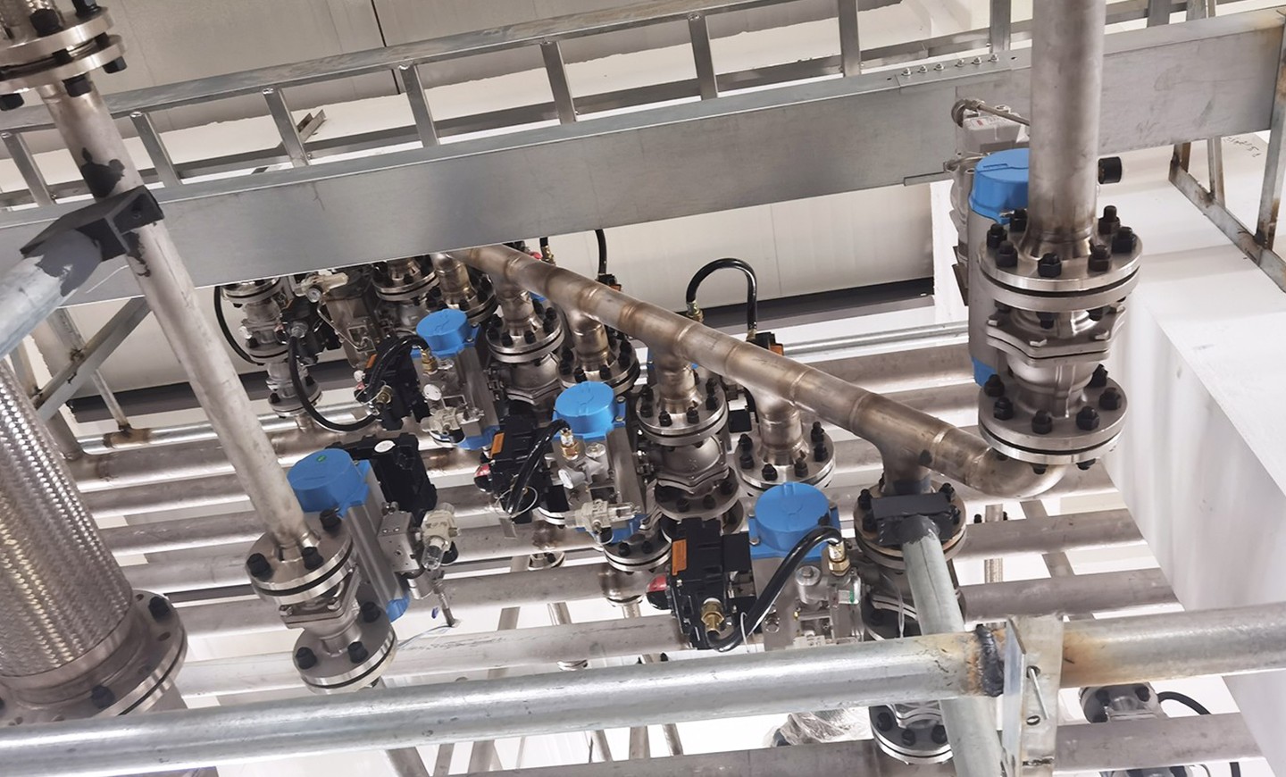 Dn400 Double Eccentric Butterfly Valve Coating Industry Industrie de revêtement de vanne papillon excentrique double Dn400