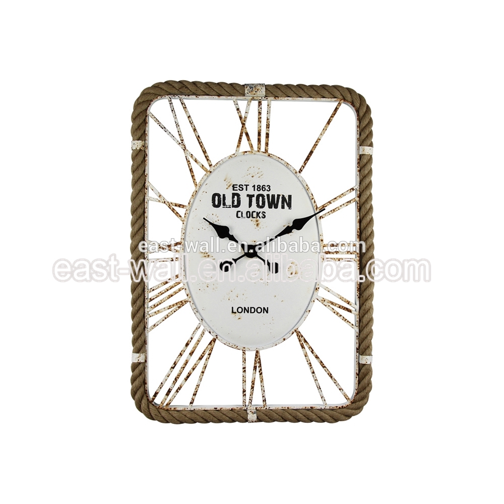 New Design Customized Logo Home Decoration Machines Metal Frame Unique Wall Clock
