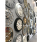 Round Wall Mount Station Clock Garden Retro Home Decor Metal Frame Glass Dial Cover Double Sided Wall Clock