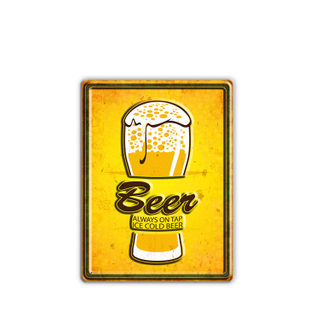 High Quality Hot Sale Wall Decor Hanging, Beer Tin Sign Metal Hanging Wall Plaque