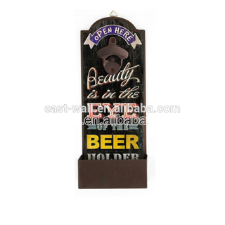 High Performance Wall Mounted Bottle Opener with Cap Catcher, Bulk Wooden Beer Bottle Opener