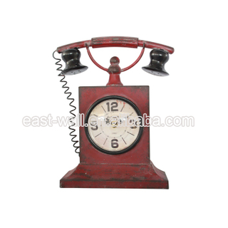 Factory Sale Art Antique Vintage Phone Style Table Clock