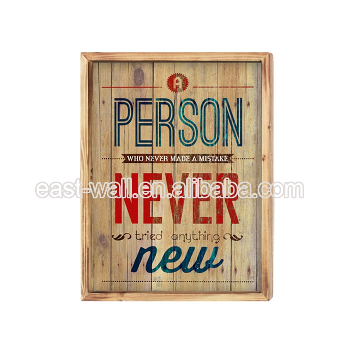 Craft Art Work Competitive Price Steel Signs Art Minds Wood Sign