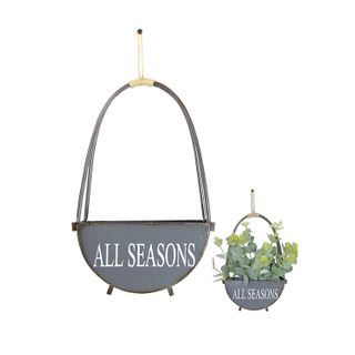 Customized Eco-friendly Balcony Iron Storage Flower Basket Box