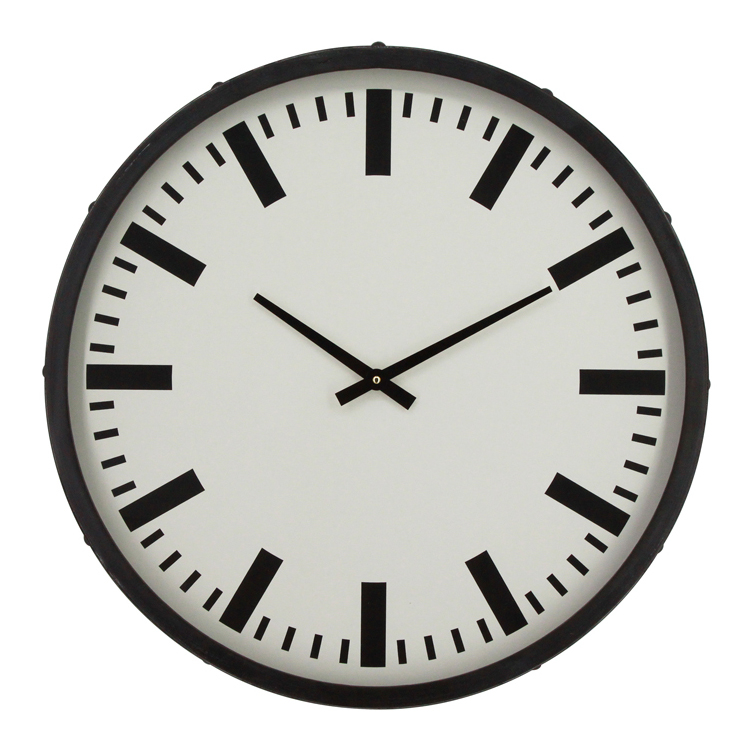 60cm Modern Office Metal Wall Clock Roman Number Custom Logo