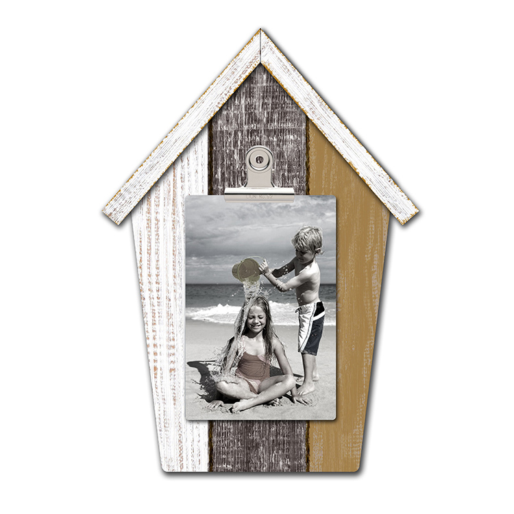 Wholesale OEM Cheap Wooden Hanging Photo Frame House Shape