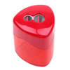 Double Hole Pencil Sharpener with Tirangular Plastic Barrel