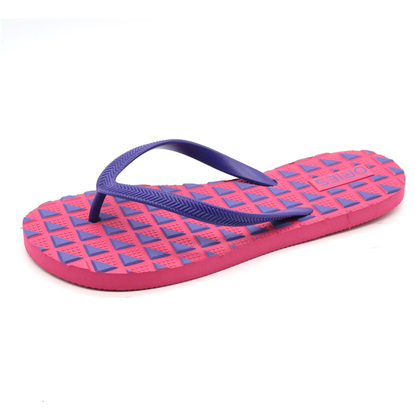 Effet de relief avec des sandales de pantoufle de couleur simple de mode de couleur PE pour des femmes AH-8P020 -Ories