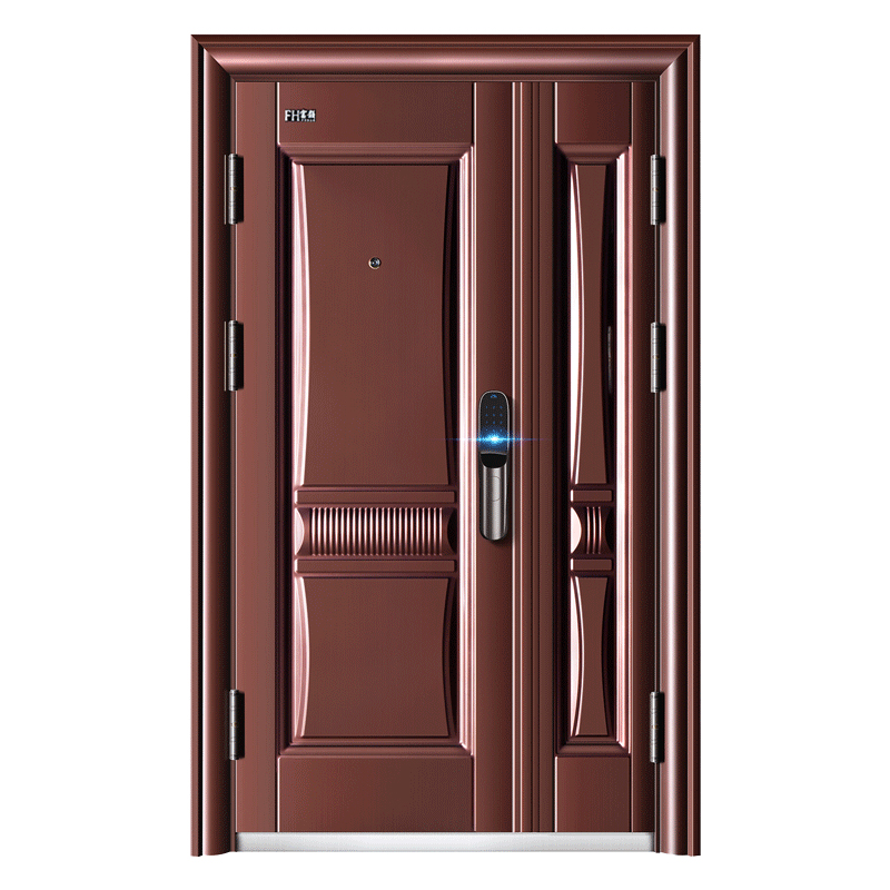 Simple Design Double Leaf Steel Security Door 