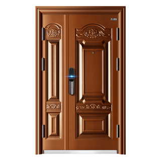 Double Leaf Classic Design Front Door Steel Security Door 