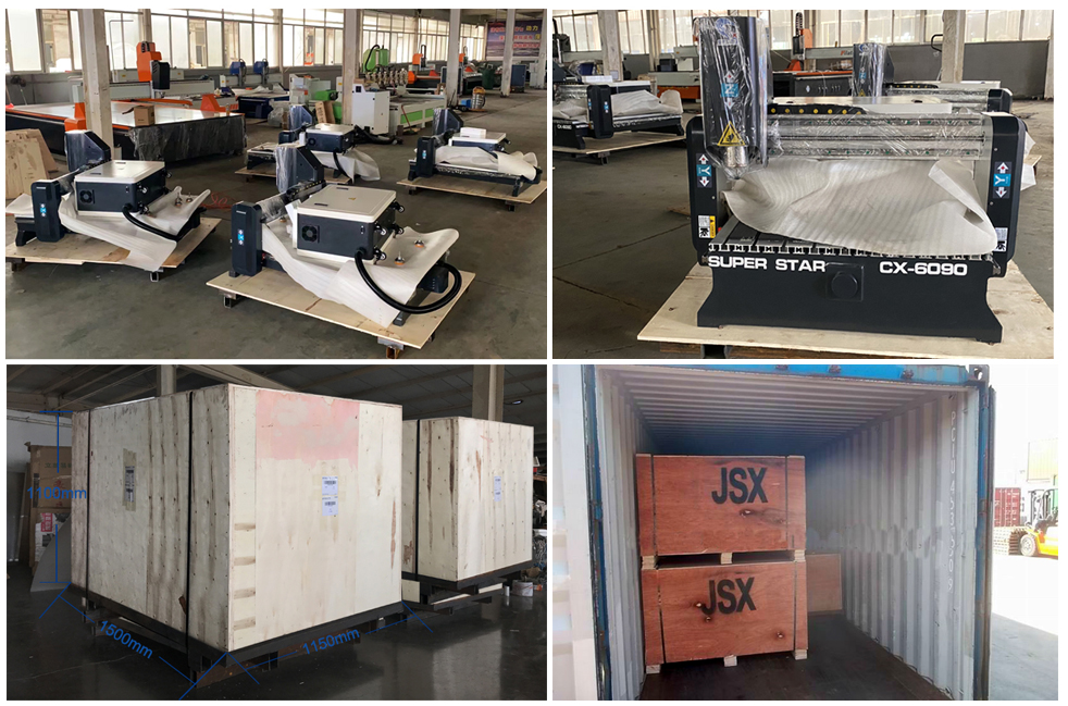 Small wood cnc machine packing Klein hout cnc masjien verpakking