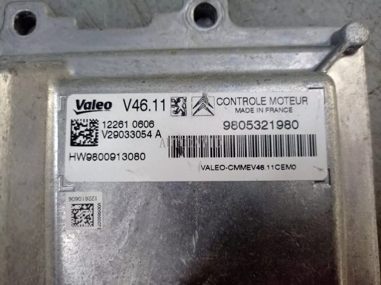 وحدة التحكم في المحرك (ECU) لبيجو 208 2012-2019 1.2، سيتروين OEM: 9805321980 HS03-031-016