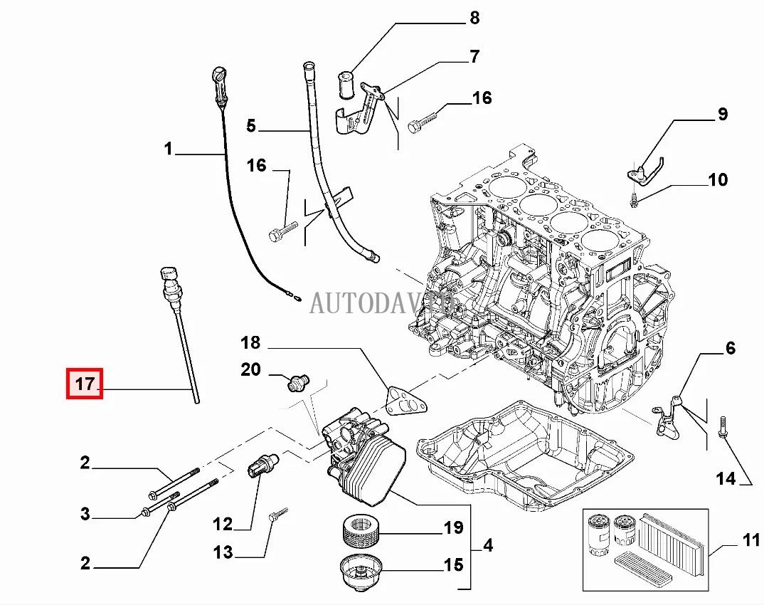 مستشعر مستوى الزيت لبيجو 308/T9 سيتروين جمبر 2.2 Hdi [P22DTE] OEM: 1174A2 HS02-027-025