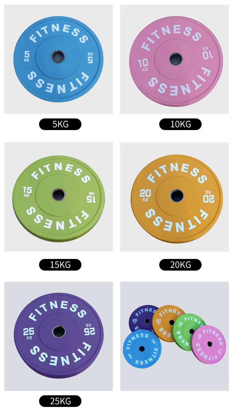Macaron Color Rubber Barbell Plates8 Makaron Rəngli Kauçuk Ştanq Plitələr8