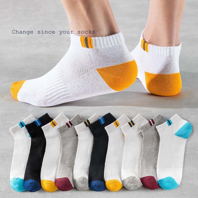 Spring and summer style wholesale men's sweat fabric breathable short tube shallow mouth low top men's ship socks