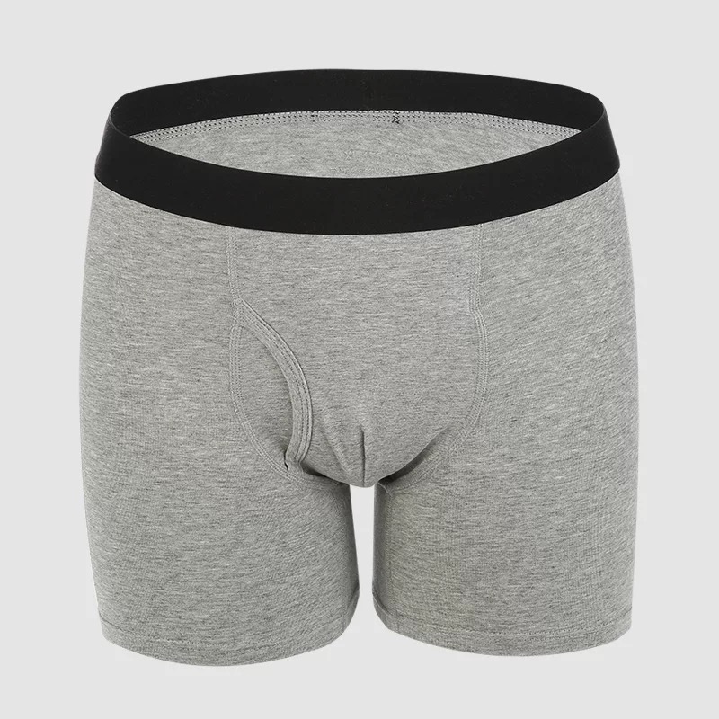 Manufactroy Custom Men Breathable Elastic Fabric Gym Sports Long-leg Boxer shorts Men Brand Underwear Combed Cotton Spandex