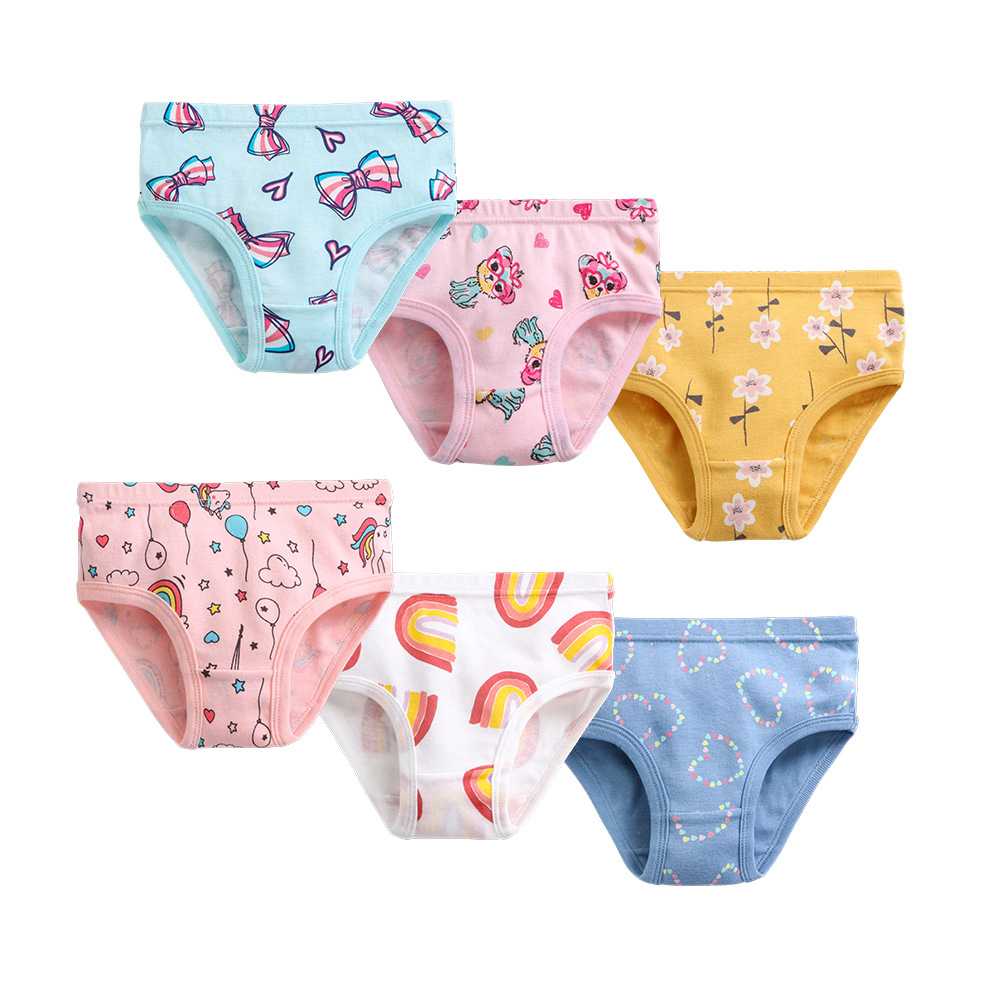 Hot Selling Children Underwear Kids Girls Briefs Girls Panties Underwear 3 Pieces Sets Cartoon Kids girls