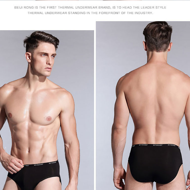 Wholesale Men's Underwear Fashion Cotton Solid cotton Men's Boxer Brief