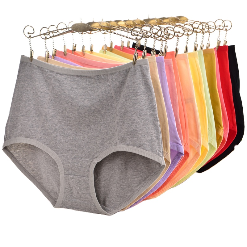 L-XL Women briefs high waist plus size cotton underwear breathable and comfortable soft cotton women's panties