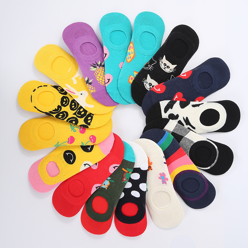 Ladies Fashion Cartoon Short Funny women men Cotton Invisible Low Cut marvel comic designer Ankle Socks