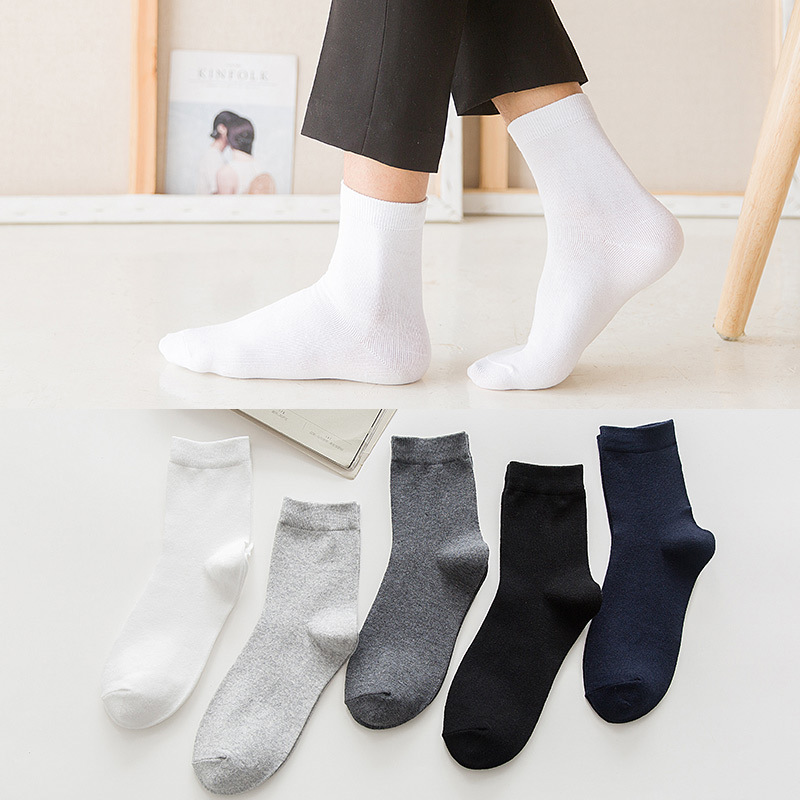 New cotton comfortable spring and summer ankle socks plain casual pure color men socks