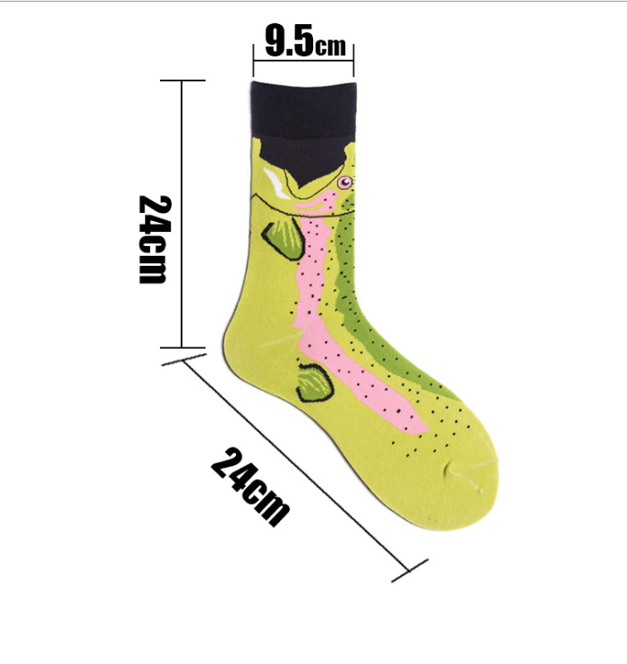Wholesale custom logo high quality colorful funny crew cotton men socks