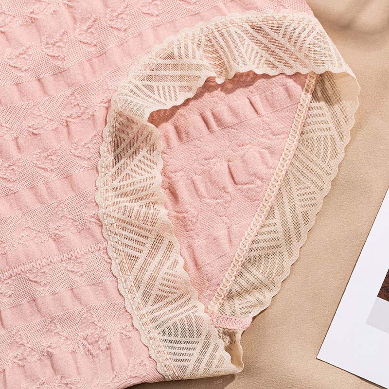 Custom High Quality Colorful 95% Cotton 5% Spandex with Lace Sexy Fancy Woman Underwear