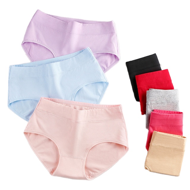 wholesale Middle-waist ladies cotton cotton triangle briefs large size cotton ladies panties underwear