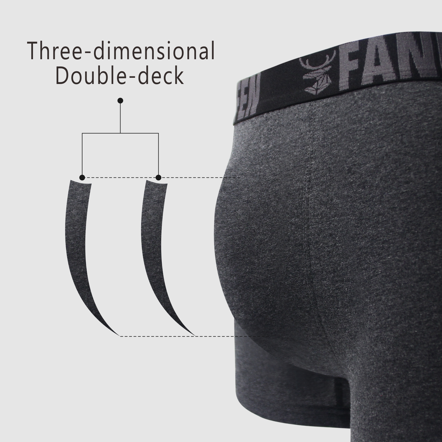 Custom Knitted Spandex Cotton Breathable boxershorts mens underwear boxer shorts