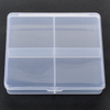 4 Grid Plastic Organizer Box Small 9.3x8.5x2cm