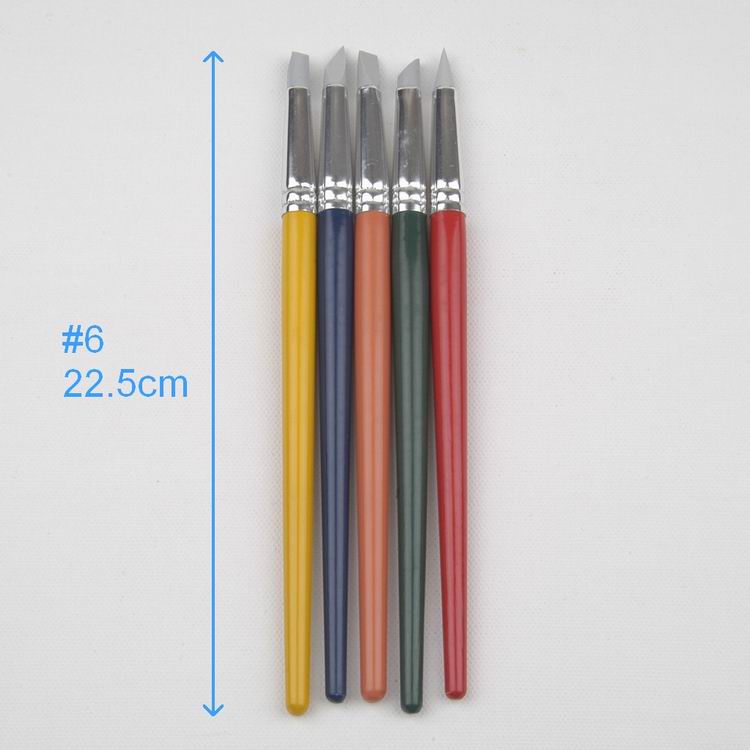 5pcs Colored Handle Grey Silicon Color Shaper Set 