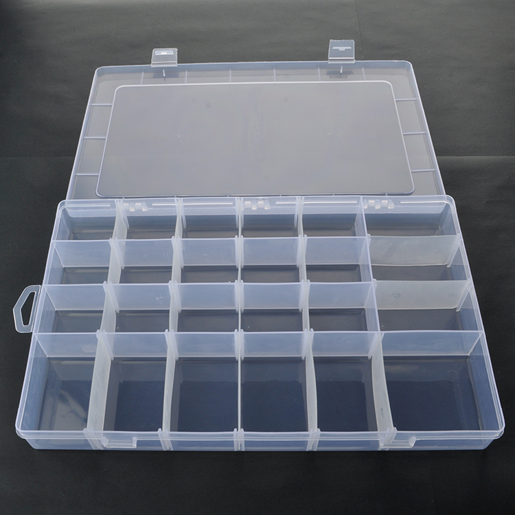 24 Grid Plastic Organizer Box 34.5x21.5x4.5cm