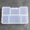 6 Grids Plastic Organizer Box 11.1x7.5x1.7cm