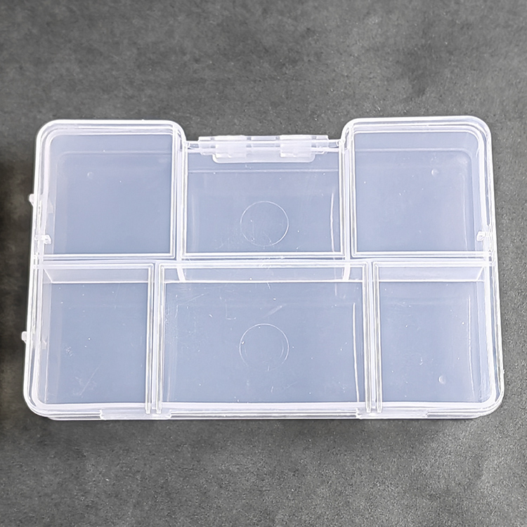 6 Grids Plastic Organizer Box 11.1x7.5x1.7cm