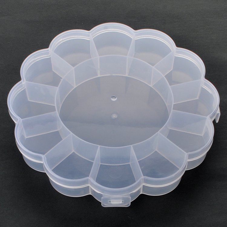13 Grids Plastic Organizer Box dia. 15.6 x 2.5cm