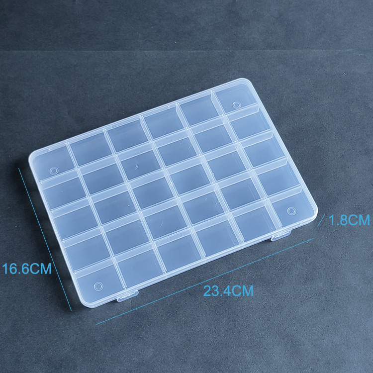 30 Grid Plastic Organizer Box 23.4x16.6x1.8cm